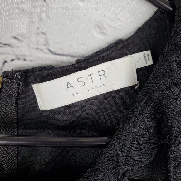 Astr The Label Women's Large Black Lace Lined Dress - Picture 3 of 9